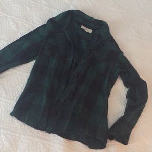 Green and Black plaid shirt